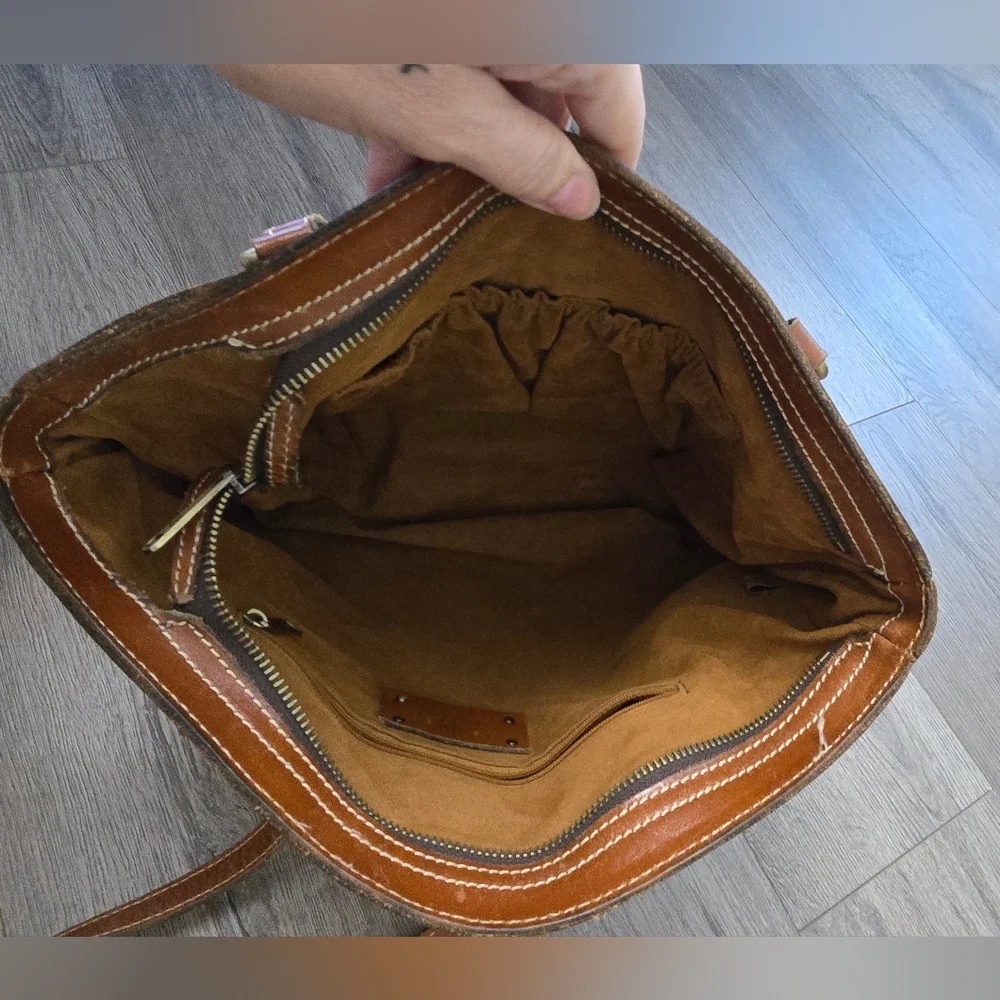 Patricia Nash Leather Shoulder Bag Brown Western  Boho - Picture 11 of 15